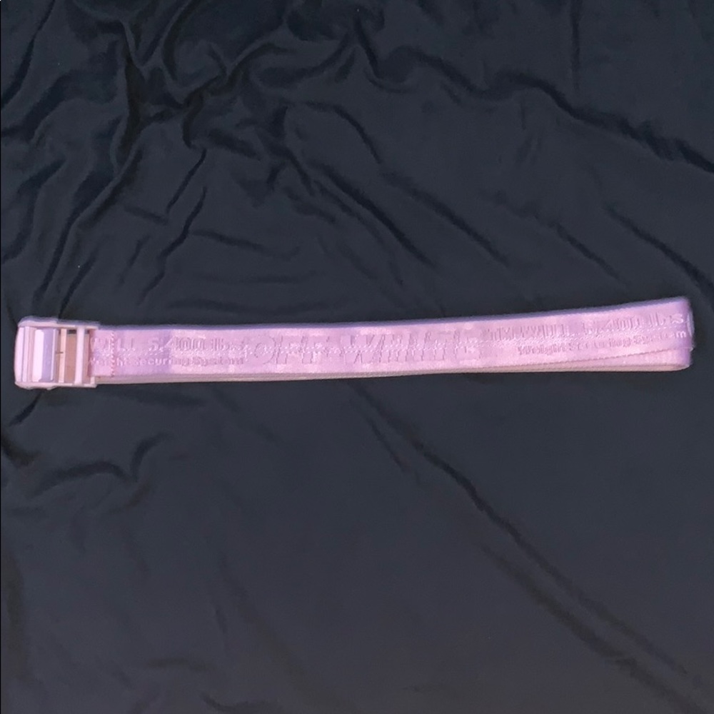 salmon pink off white belt